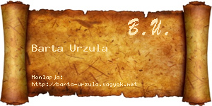 Barta Urzula névjegykártya